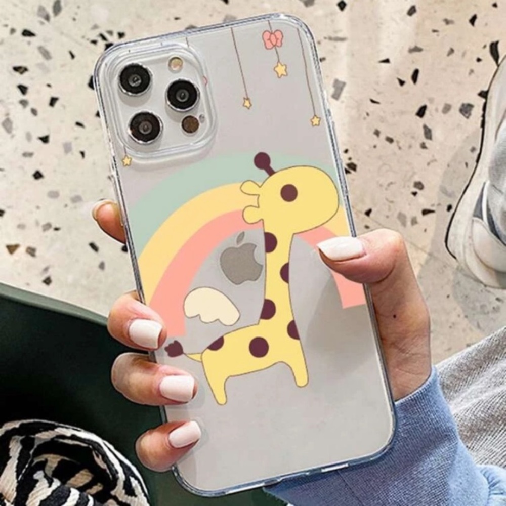 Giraffe & rainbow iPhone XR case
